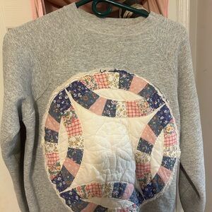 Gray Patchwork Sweatshirt